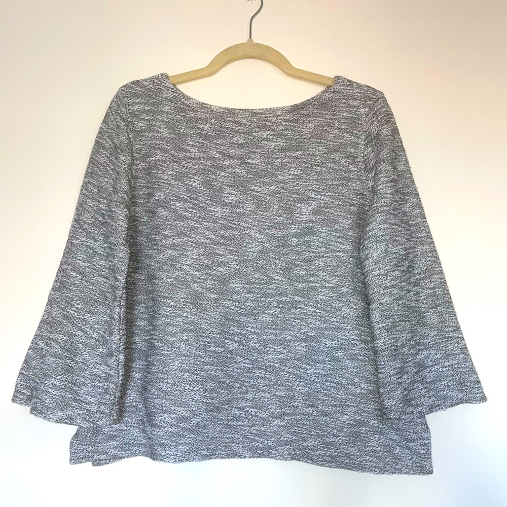 OLD NAVY Textured Boat Neck Top | S | Gray